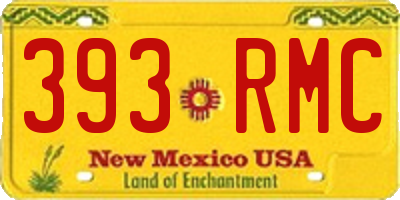 NM license plate 393RMC