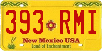 NM license plate 393RMI