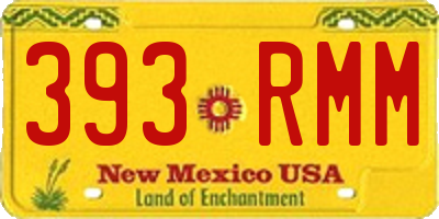 NM license plate 393RMM