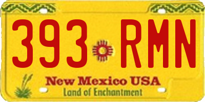 NM license plate 393RMN