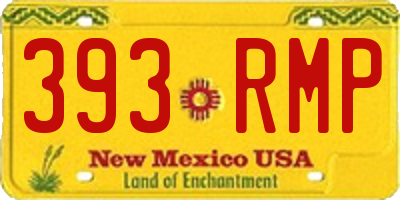 NM license plate 393RMP