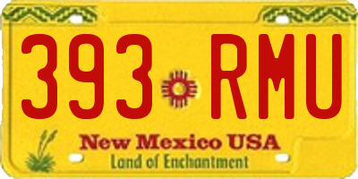 NM license plate 393RMU