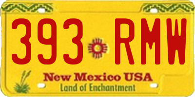 NM license plate 393RMW