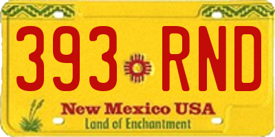 NM license plate 393RND