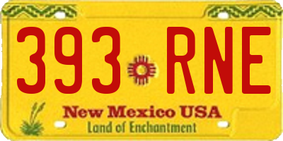 NM license plate 393RNE