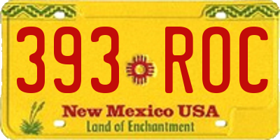 NM license plate 393ROC