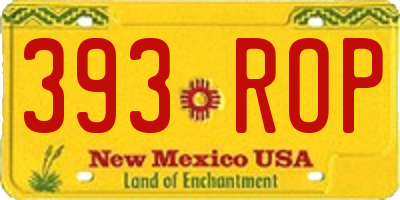NM license plate 393ROP
