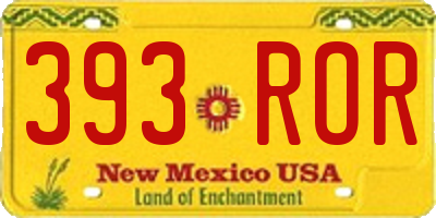 NM license plate 393ROR