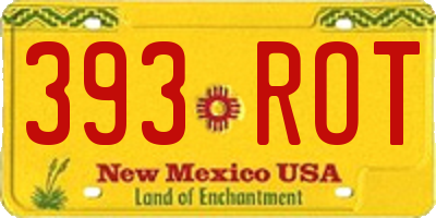 NM license plate 393ROT