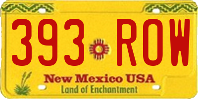 NM license plate 393ROW