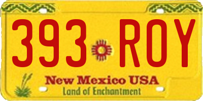 NM license plate 393ROY