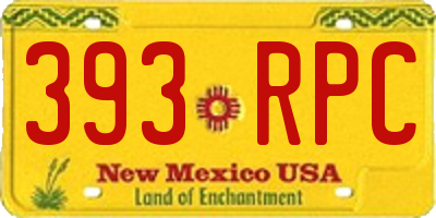 NM license plate 393RPC