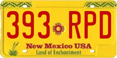 NM license plate 393RPD