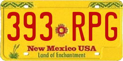 NM license plate 393RPG
