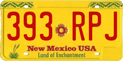 NM license plate 393RPJ