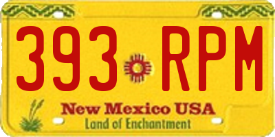 NM license plate 393RPM