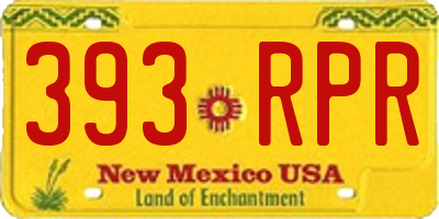 NM license plate 393RPR