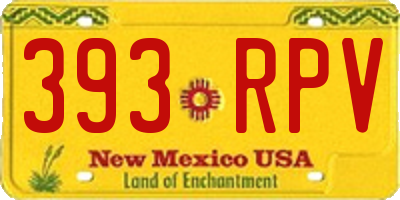 NM license plate 393RPV
