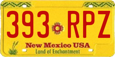NM license plate 393RPZ