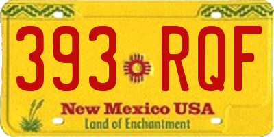NM license plate 393RQF