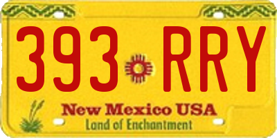 NM license plate 393RRY