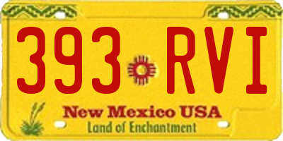 NM license plate 393RVI
