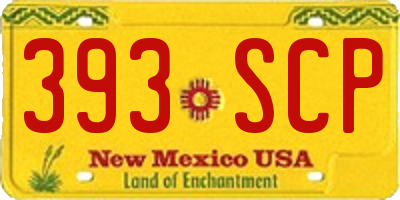 NM license plate 393SCP