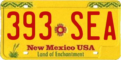 NM license plate 393SEA