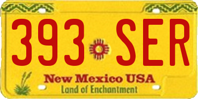 NM license plate 393SER