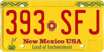 NM license plate 393SFJ