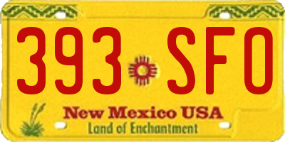 NM license plate 393SFO