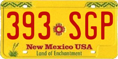 NM license plate 393SGP