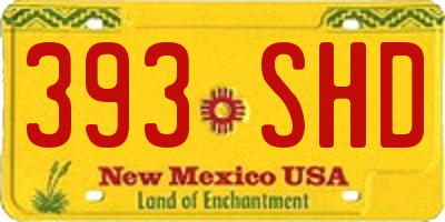 NM license plate 393SHD