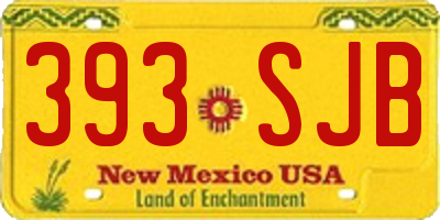 NM license plate 393SJB
