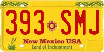 NM license plate 393SMJ