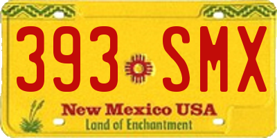 NM license plate 393SMX