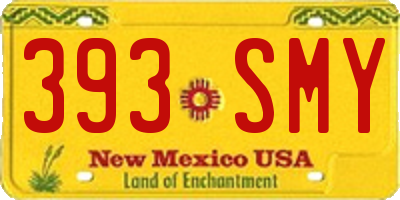 NM license plate 393SMY