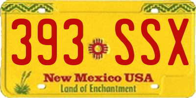 NM license plate 393SSX