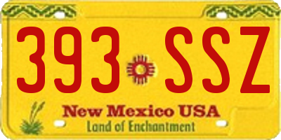 NM license plate 393SSZ