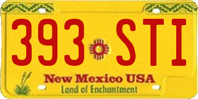 NM license plate 393STI