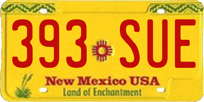 NM license plate 393SUE