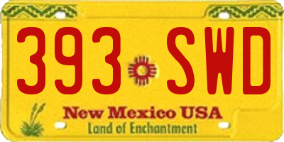 NM license plate 393SWD