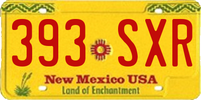 NM license plate 393SXR