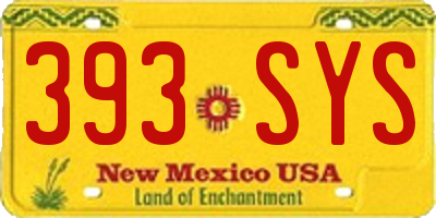 NM license plate 393SYS