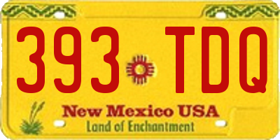 NM license plate 393TDQ
