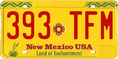 NM license plate 393TFM