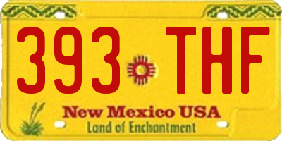 NM license plate 393THF