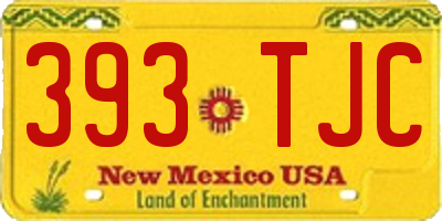 NM license plate 393TJC