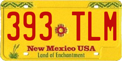 NM license plate 393TLM