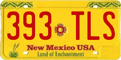 NM license plate 393TLS